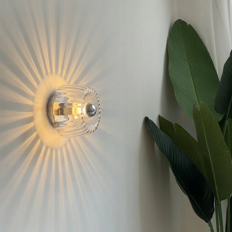 Wall Sconce – Nordic Bauhaus Design – Metal and Glass – White – 16 cm Diameter – Modern Collection 2