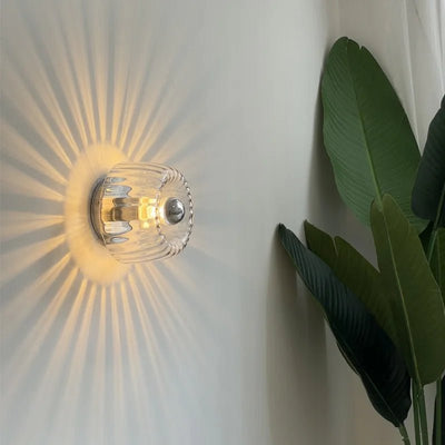 Wall Sconce – Nordic Bauhaus Design – Metal and Glass – White – 16 cm Diameter – Modern Collection 2