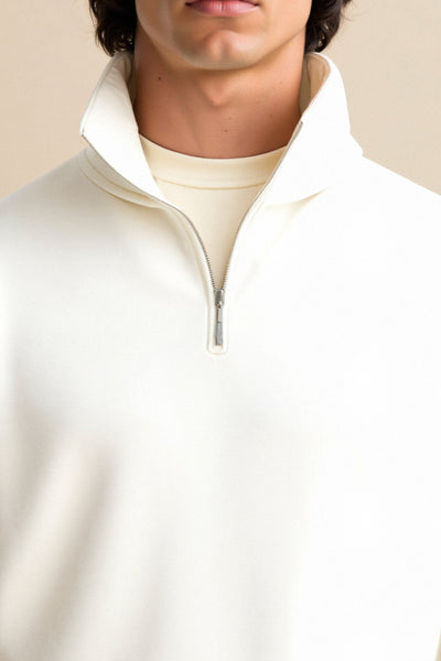 Old Money – Lightweight Zip-Up Sweater – Cotton Blend – Dark Gray 5