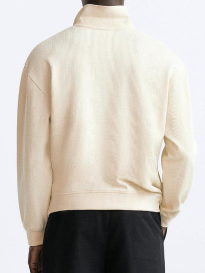 Old Money – Long Sleeve Polo Shirt – Organic Cotton – Classic White 1