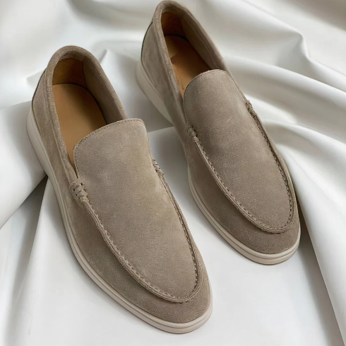 Old Money – Men's Suede Loafers – Beige 0