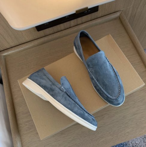 Old Money – Men's Suede Loafers – Beige 4