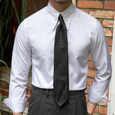 Old Money – Mens White Dress Shirt – Slim Fit – Cotton 0