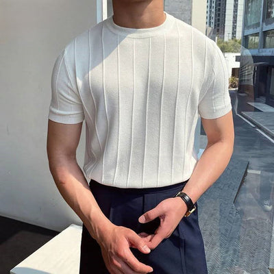 Old Money – Slim Fit Men's T-Shirt – Ice Silk Polyester – Black 0