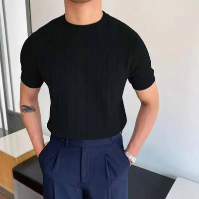 Old Money – Slim Fit Men's T-Shirt – Ice Silk Polyester – Black 10