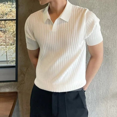 Old Money – Slim Fit Polo Shirt – Cotton Blend – Classic White 1