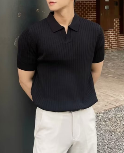 Old Money – Slim Fit Polo Shirt – Cotton Blend – Classic White 7