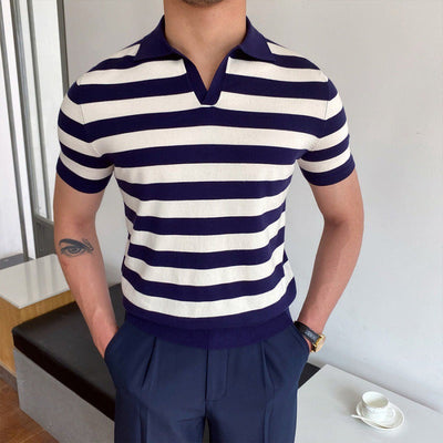 Old Money – V Collar Polo Shirt – Cotton Blend – Classic Fit 13
