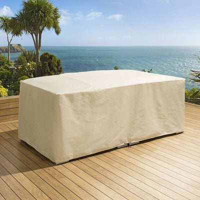 Outdoor Sofa Cover – Heavy Duty Weather Protection – Rubberized Fabric – Beige – 2 Seater 0