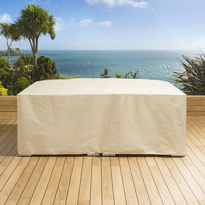 Outdoor Sofa Cover – Heavy Duty Weather Protection – Rubberized Fabric – Beige – 2 Seater 1