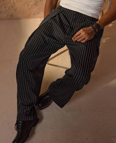 Panarea – Wide Leg Palazzo Pants – Poly-Blend – Black 1