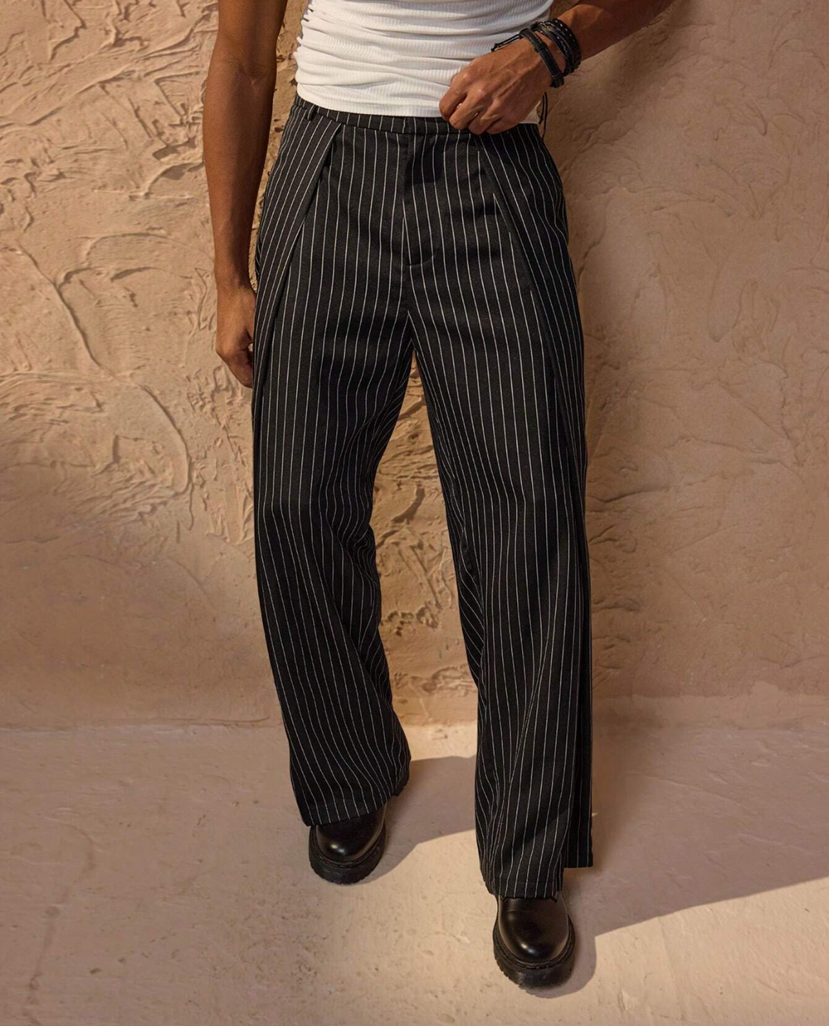 Panarea – Wide Leg Palazzo Pants – Poly-Blend – Black 3