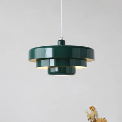 Pendant Lamp – Mid-Century Rustic Design – Iron – Black and Gold Green – D35*H21 cm – Bauhaus Collection 8