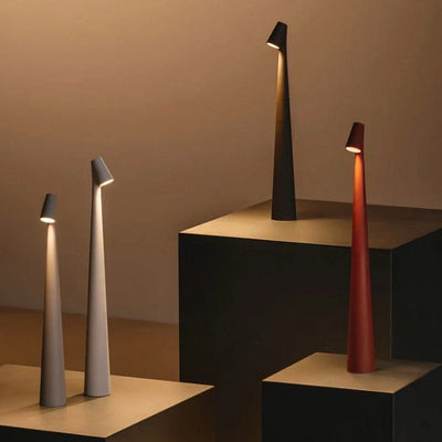 Portable Table Lamp – Rechargeable LED – Aluminum – Black/White/Gray/Red/Orange – 35 cm/45 cm – LuminaVista™ 1