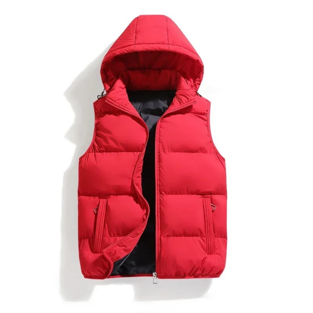 Puffer Bodywarmer – Hooded Insulated Jacket – Eco-Friendly – Black 3