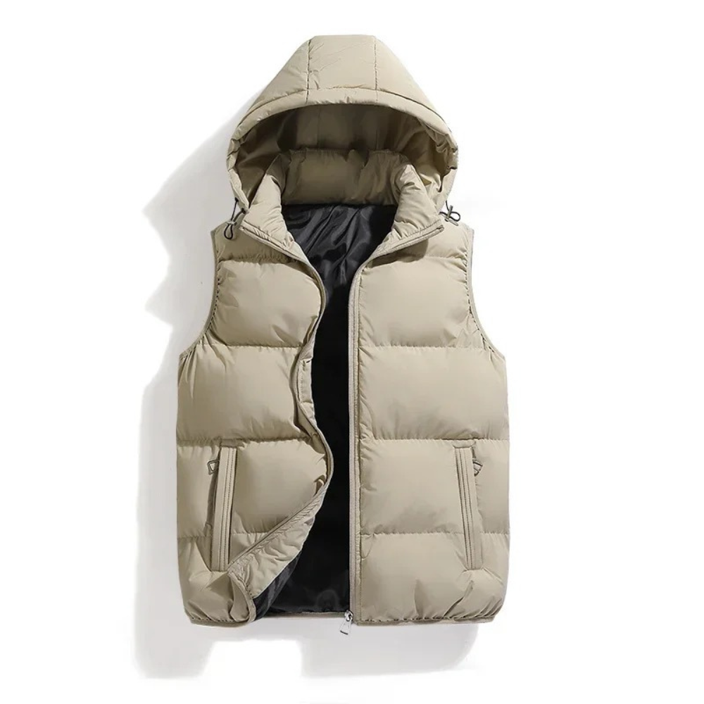 Puffer Bodywarmer – Hooded Insulated Jacket – Eco-Friendly – Black 4