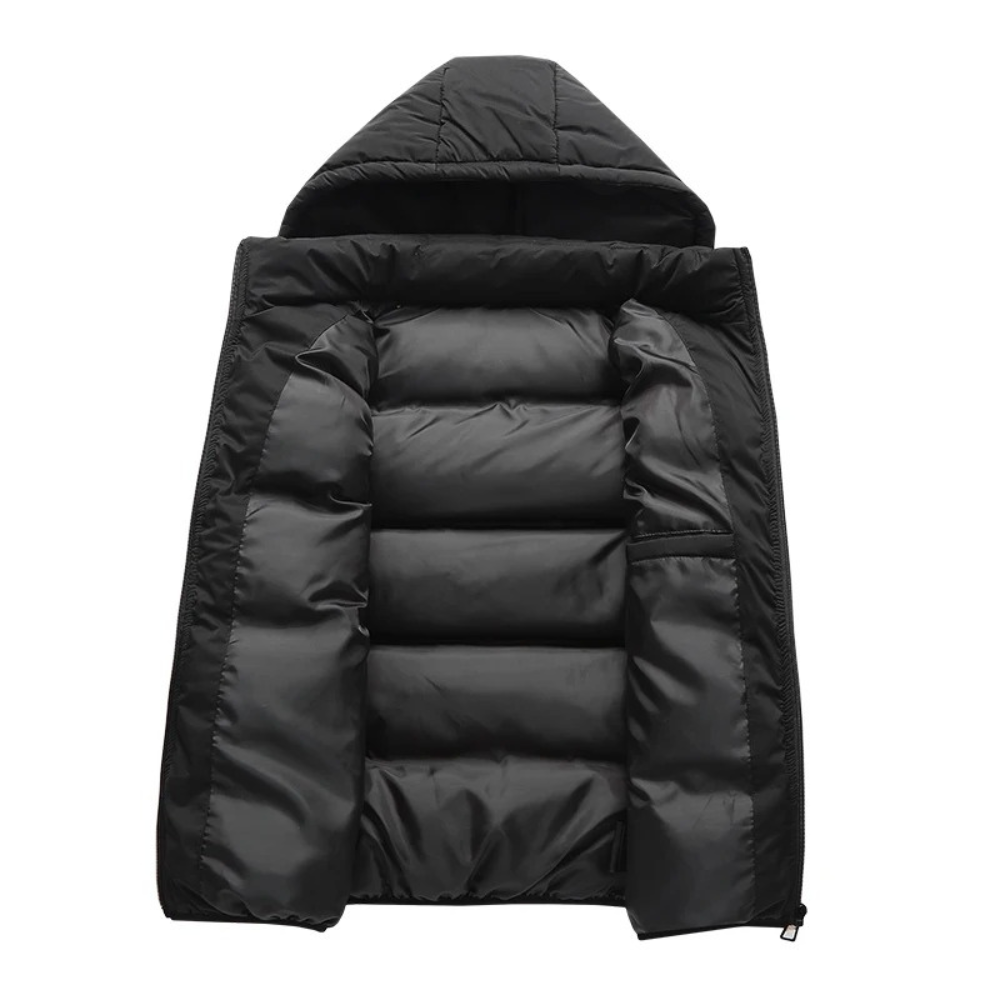 Puffer Bodywarmer – Hooded Insulated Jacket – Eco-Friendly – Black 5