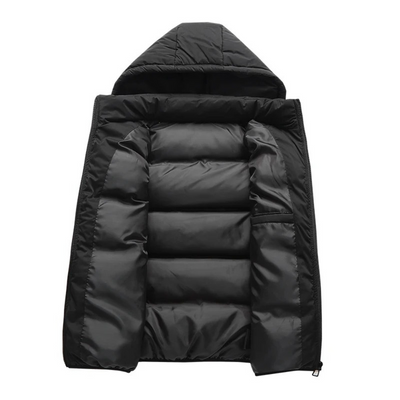 Puffer Bodywarmer – Hooded Insulated Jacket – Eco-Friendly – Black 5