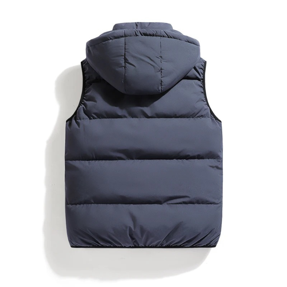 Puffer Bodywarmer – Hooded Insulated Jacket – Eco-Friendly – Black 6