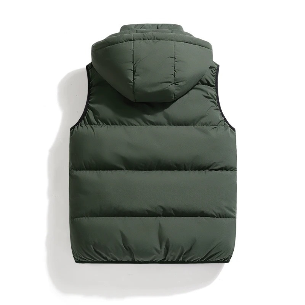 Puffer Bodywarmer – Hooded Insulated Jacket – Eco-Friendly – Black 7