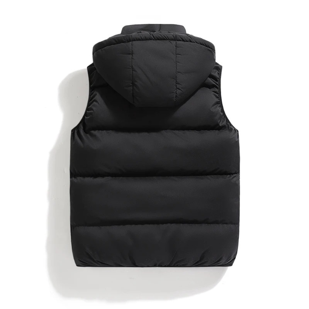 Puffer Bodywarmer – Hooded Insulated Jacket – Eco-Friendly – Black 8