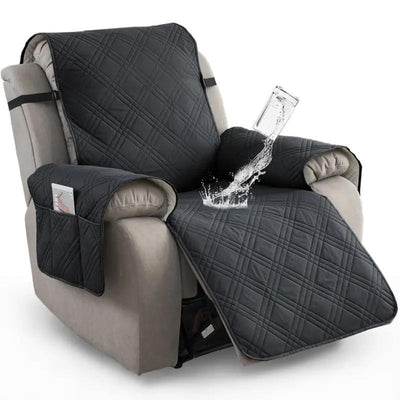 Recliner Slipcover – Waterproof Protection – Microfiber Blend – Gray – Standard Size – Premium Collection 4