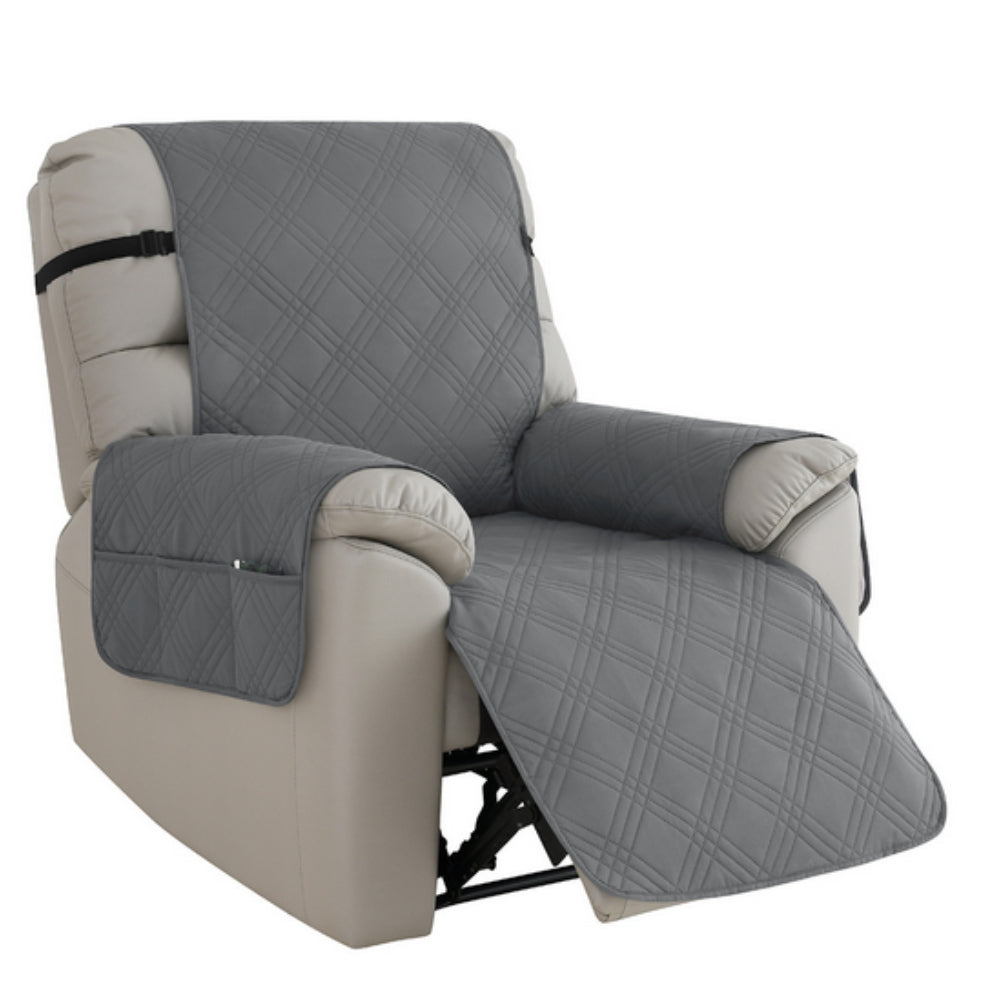 Recliner Slipcover – Waterproof Protection – Microfiber Blend – Gray – Standard Size – Premium Collection 5