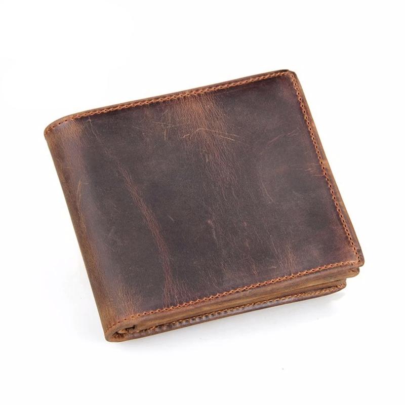 Retro – Leather Wallet – Premium Cowhide – Black 0