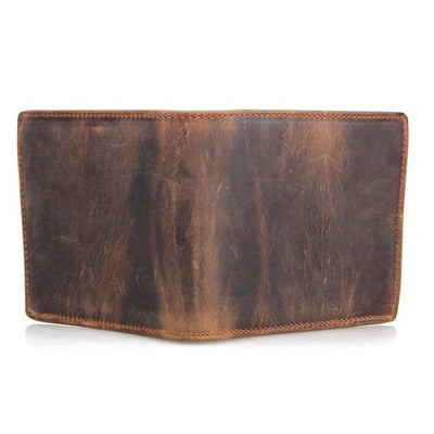 Retro – Leather Wallet – Premium Cowhide – Black 1