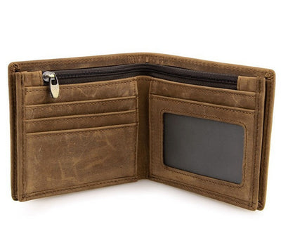 Retro – Leather Wallet – Premium Cowhide – Black 2