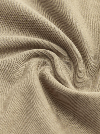 Ribbed Knit Asymmetrical Long Sleeve Shirt – Slim Fit – Black 5