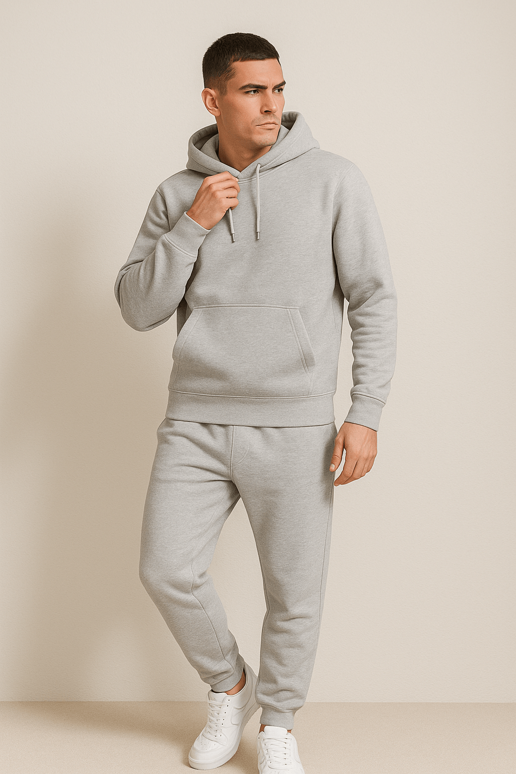 Robin – Hoodie Jogger Set – Soft Fabric – Gray 6
