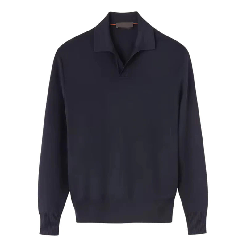 Rocco – Long Sleeve Polo Shirt – Polyester Blend – Classic Navy 2