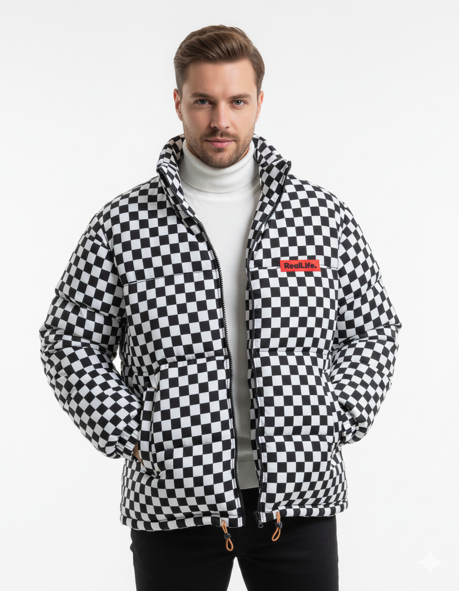 Ruben – Checked Puffer Jacket – Cotton Blend – 8