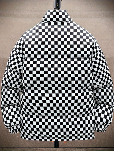 Ruben – Checked Puffer Jacket – Cotton Blend – Black 4