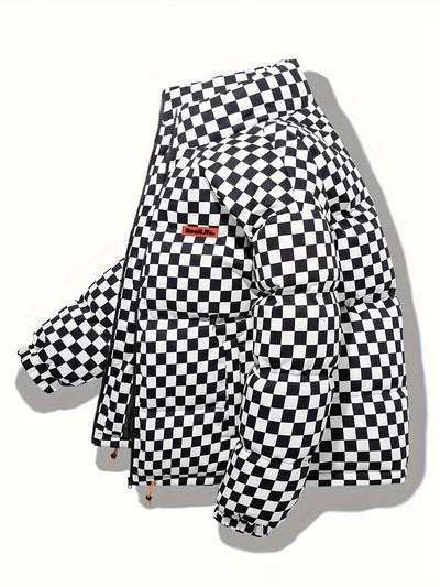 Ruben – Checked Puffer Jacket – Cotton Blend – Black 8