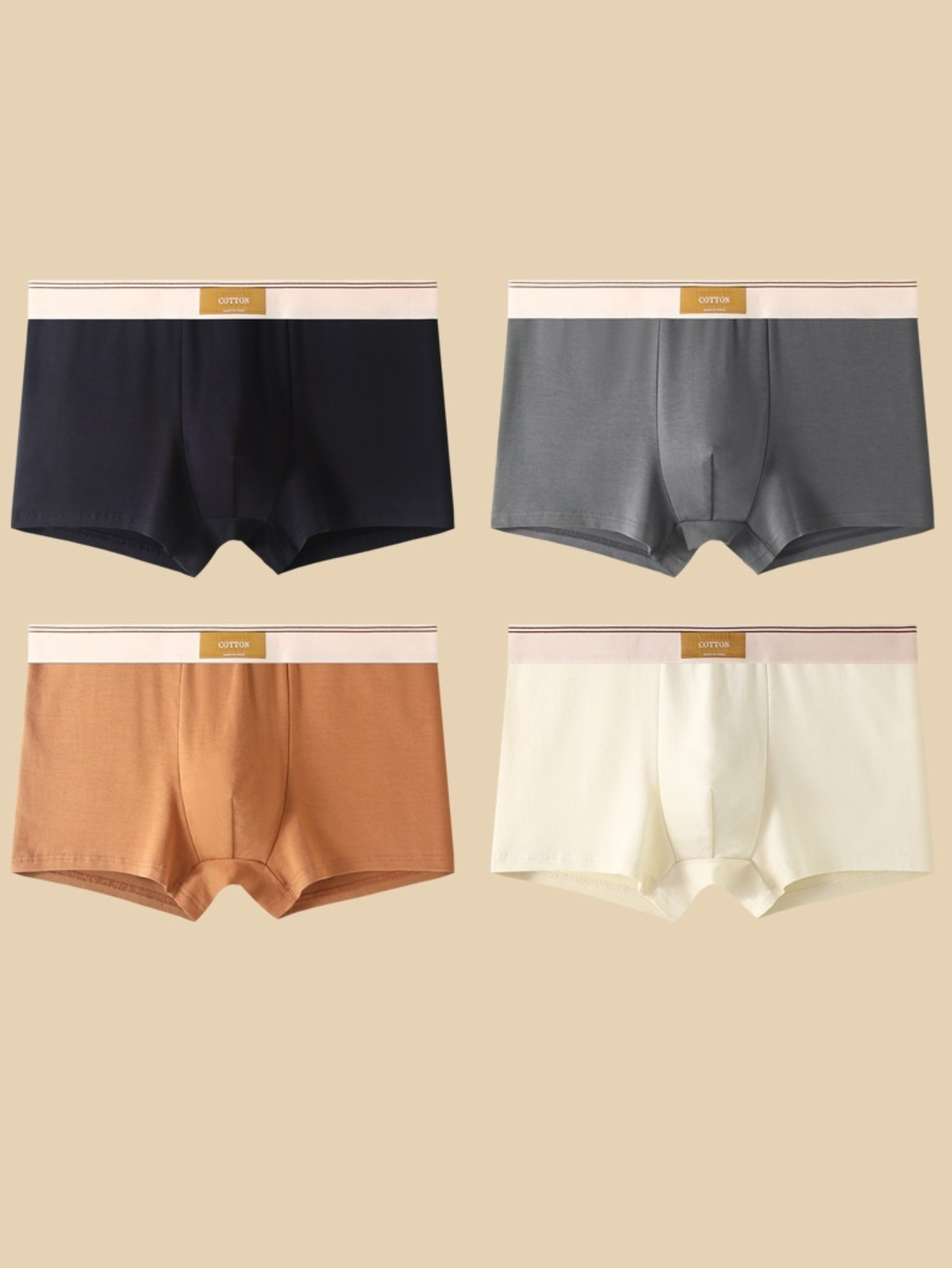 Ruby – Mens Boxer Shorts – Breathable Cotton – 4-Pack 1