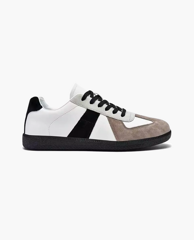 Salina – Leather Sneakers – Suede Panels – White 1