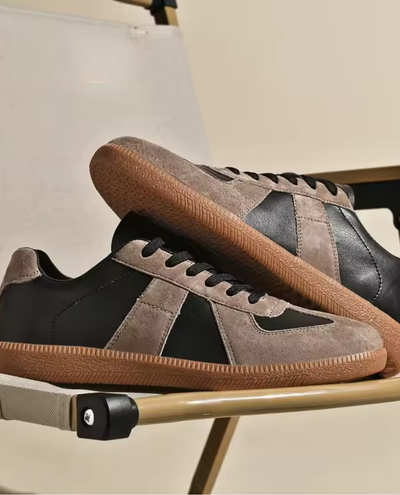 Salina – Leather Sneakers – Suede Panels – White 2