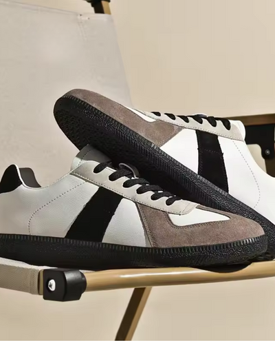 Salina – Leather Sneakers – Suede Panels – White 3