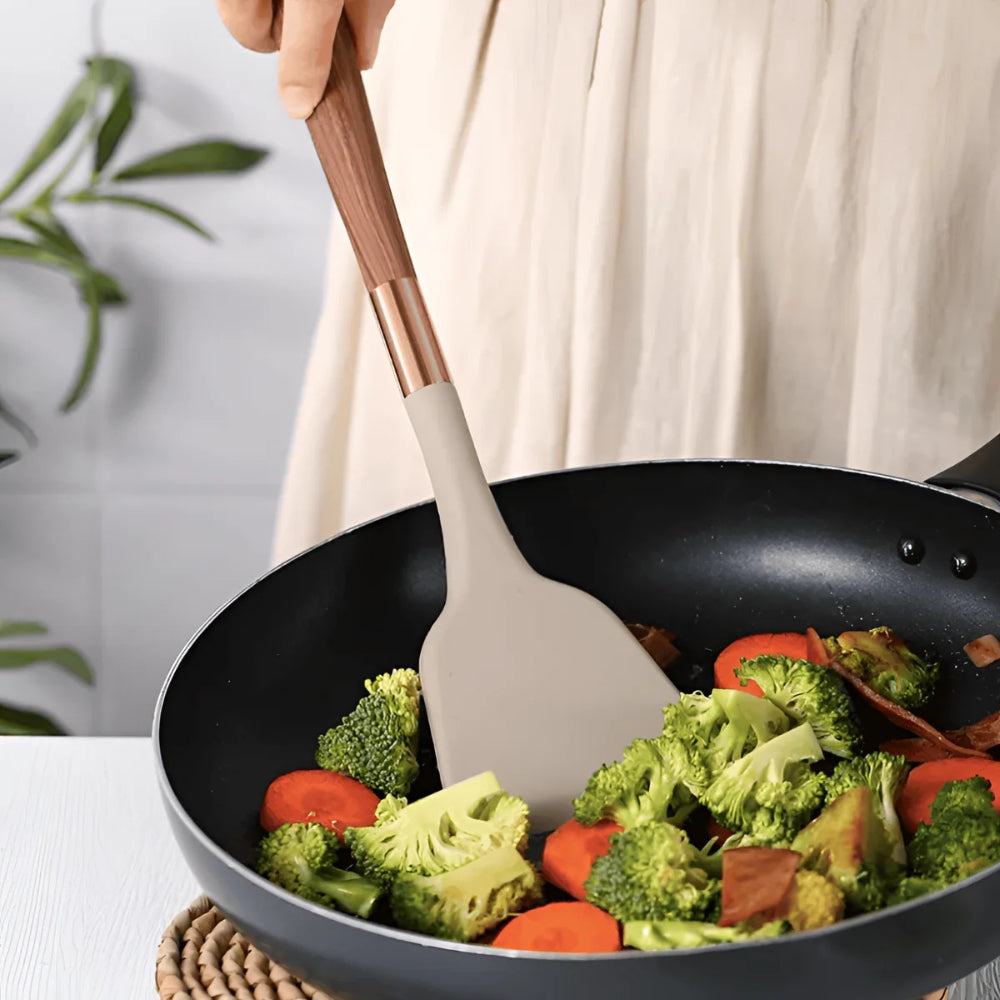 Silicone Cooking Utensils Set – Heat-Resistant – Multi-Color – 10 Pieces – Luxe Collection 3