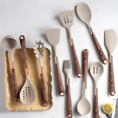 Silicone Cooking Utensils Set – Heat-Resistant – Multi-Color – 10 Pieces – Luxe Collection 7