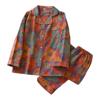 Soft Cotton Pajama Set – Women's Pajamas – Relaxed Fit – Light Gray 1