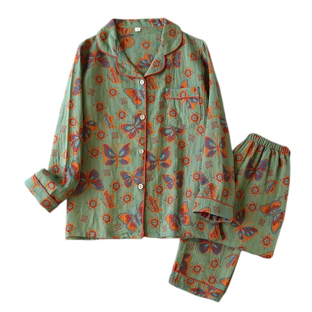 Soft Cotton Pajama Set – Women's Pajamas – Relaxed Fit – Light Gray 3