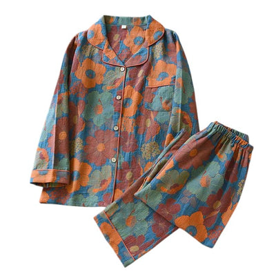 Soft Cotton Pajama Set – Women's Pajamas – Relaxed Fit – Light Gray 4