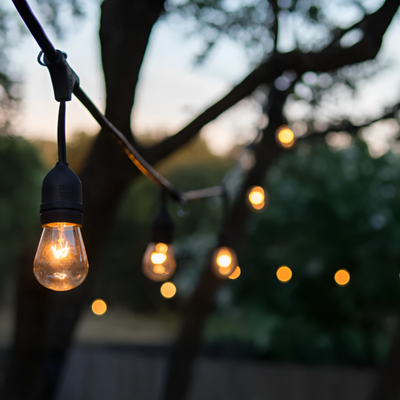 Solar Festoon Lights – Remote Control – Weatherproof – Black – 15 Metres – GardenBrite™ 2