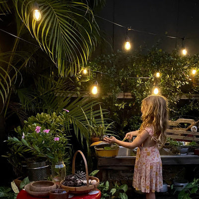 Solar Festoon Lights – Remote Control – Weatherproof – Black – 15 Metres – GardenBrite™ 5
