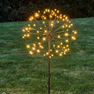 Solar Garden Light – Dandelion Design – Bronze – Rechargeable – Outdoor 1