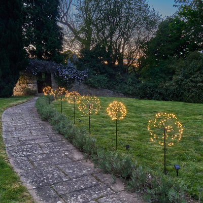 Solar Garden Light – Dandelion Design – Bronze – Rechargeable – Outdoor 2