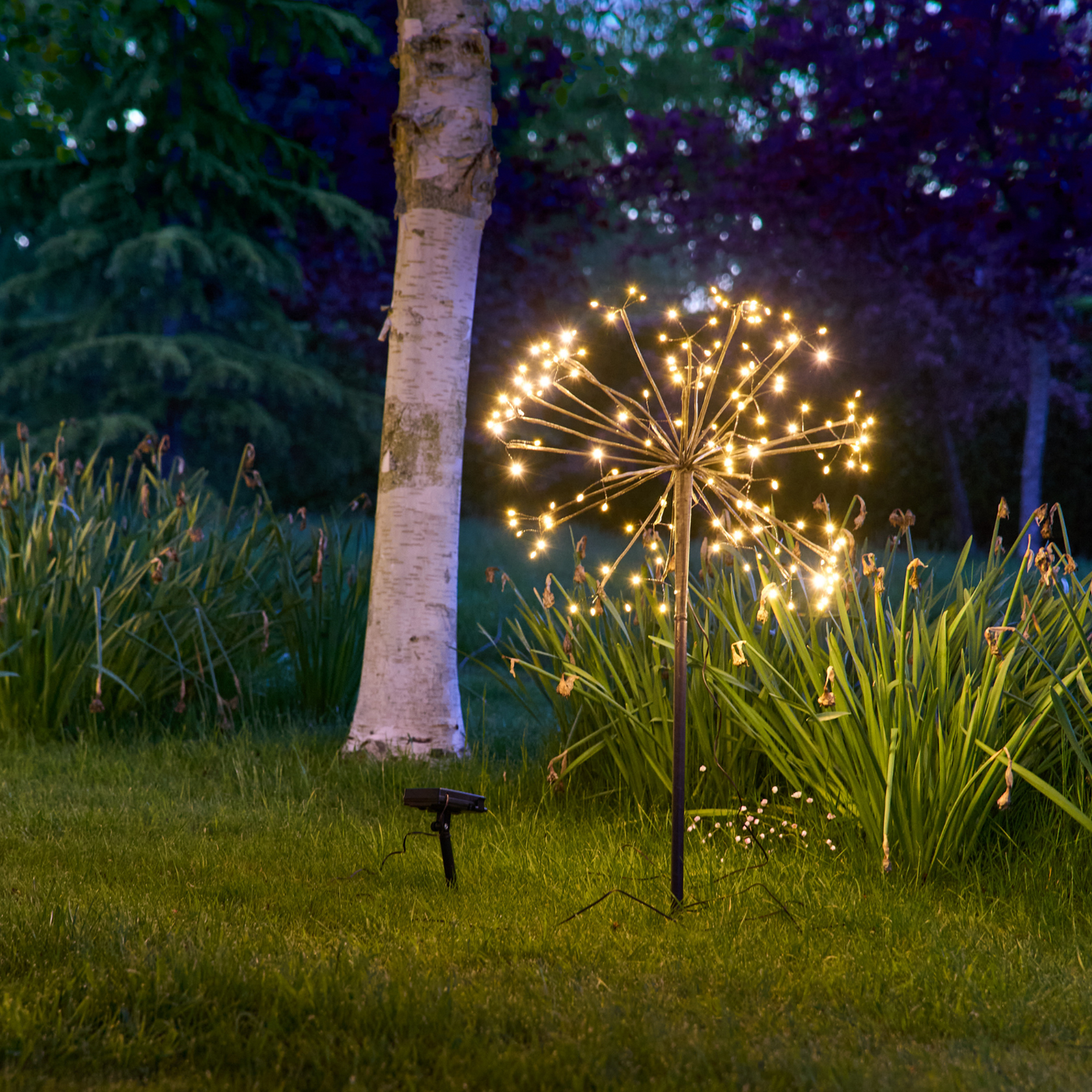 Solar Garden Light – Dandelion Design – Bronze – Rechargeable – Outdoor 4